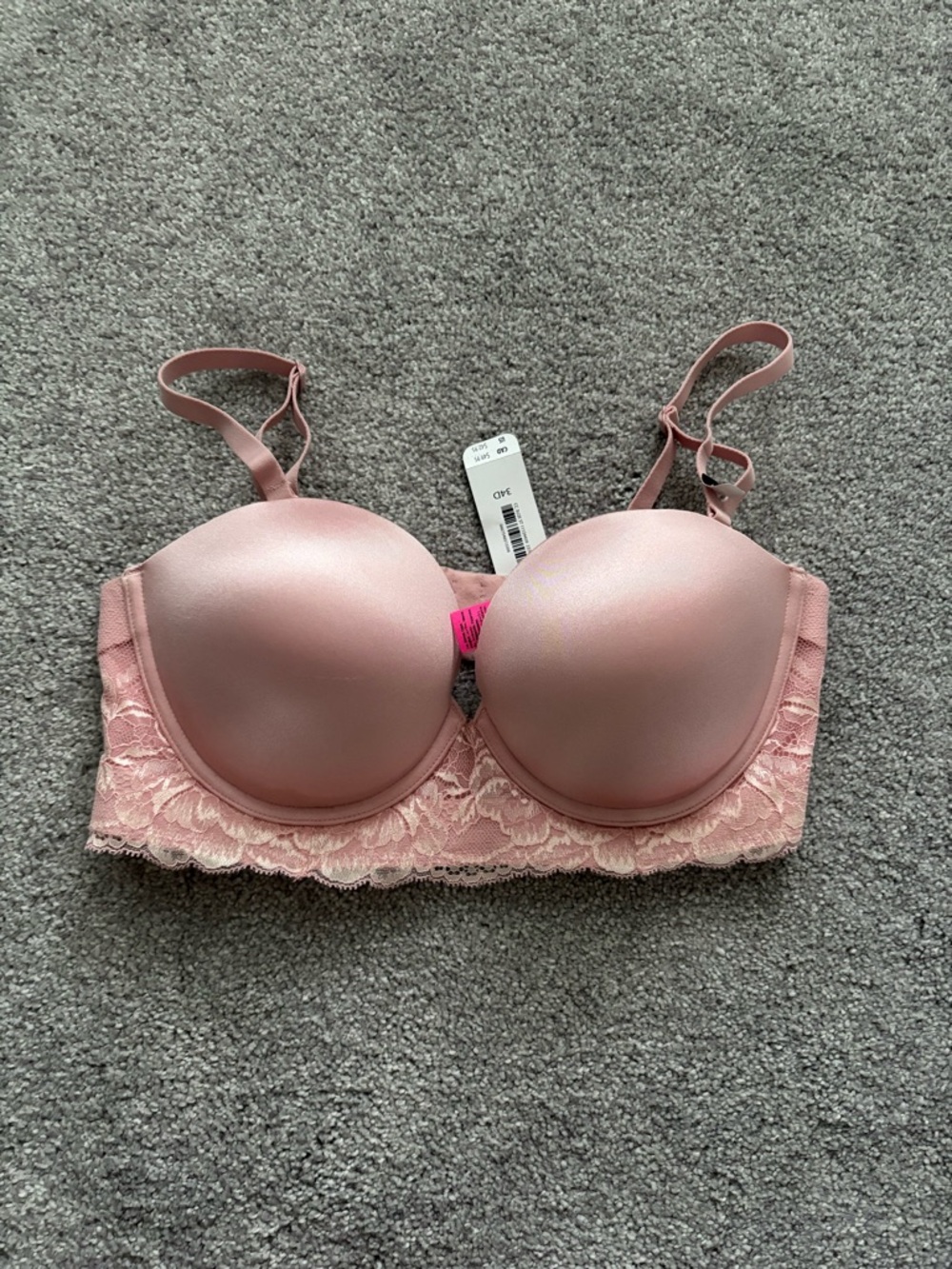 La Senza Up 2 Cups Push Up Lace Balconette/Strapless Bra (34D)